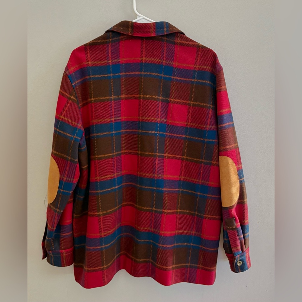 Vtg Pendleton Wool Shadow Plaid Tartan Chore Barn Jacket Shacket | Size Large - Picture 4 of 7